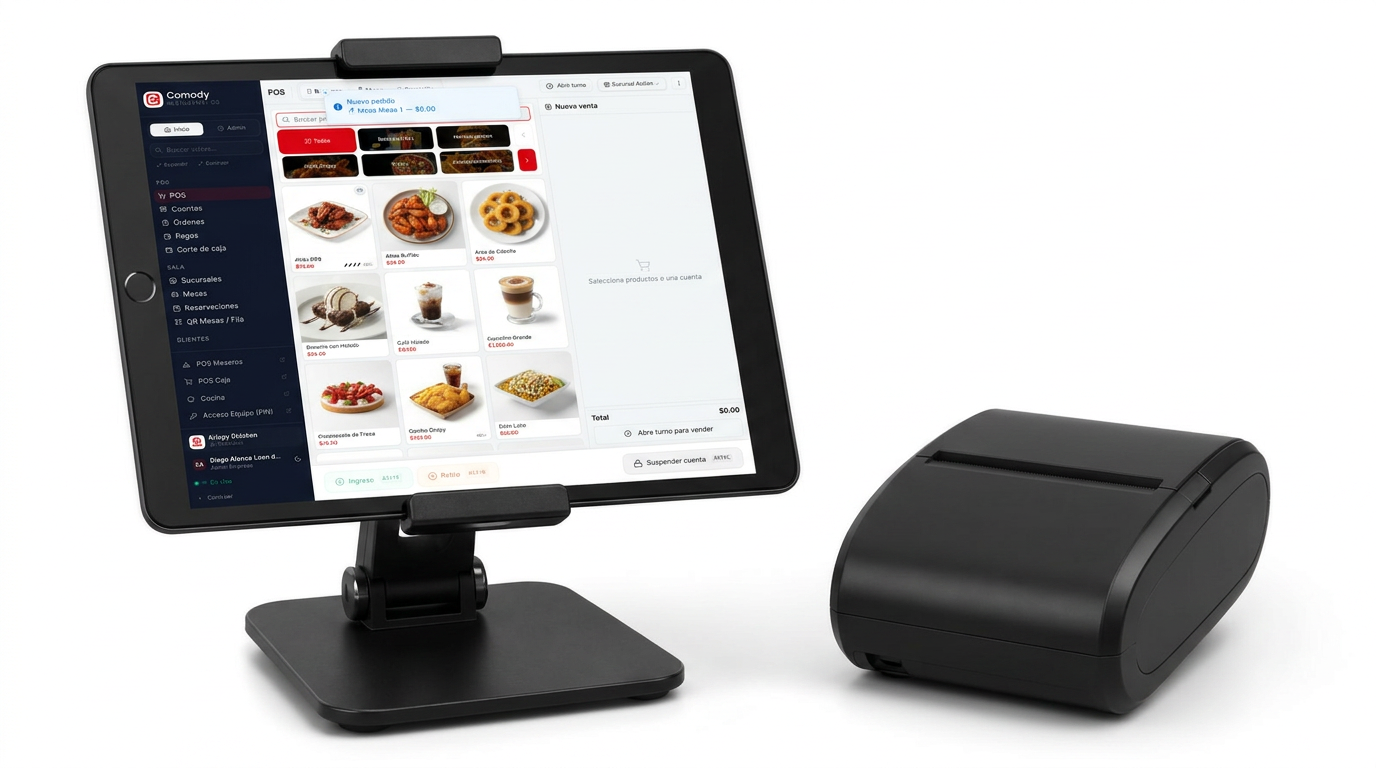 Kit POS tablet con impresora de tickets